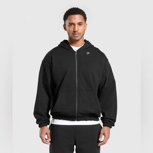 Gymshark Rest day essentials zip hoodie/L/Black